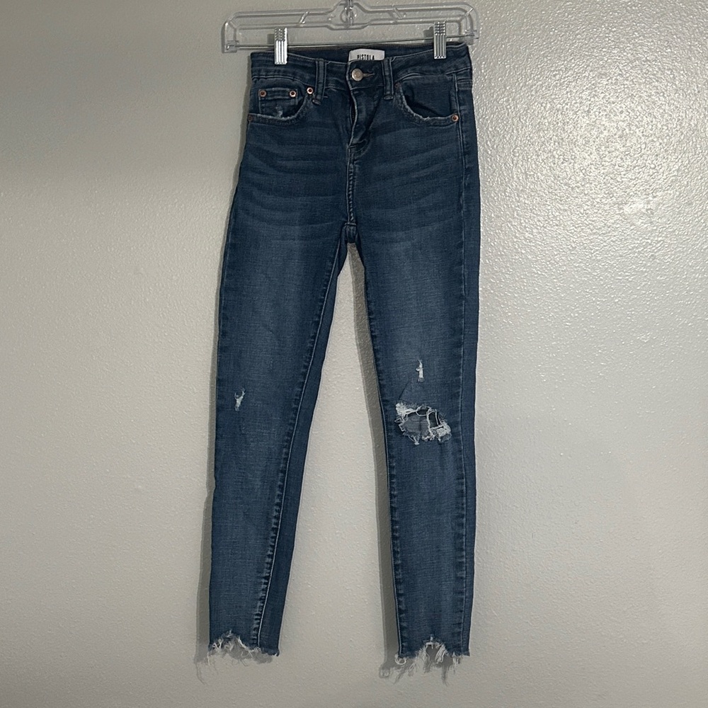 Pistola Dark Blue Distressed Skinny Jeans